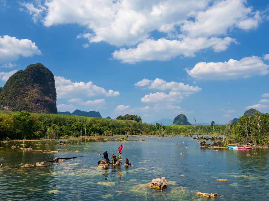 Ao Nang: Crystal Pool Kayaking, ATV, and Pineapple Farm Tour - Pier Break, Fish Feeding, and Panoramic Views