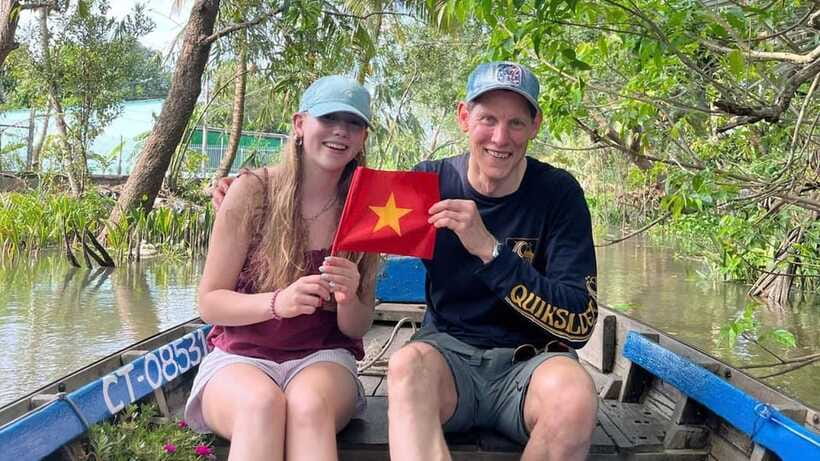 Can Tho: Floating Market explore local life, Mekong farm - Family noodle house: make rice noodles the traditional way