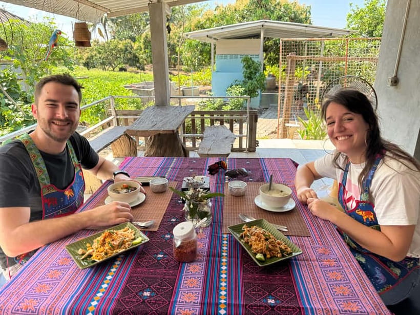 Chiang Mai : Cook in Farm, Market tour & Go by a Local Train - Organic farm harvest: herbs and greens with a purpose