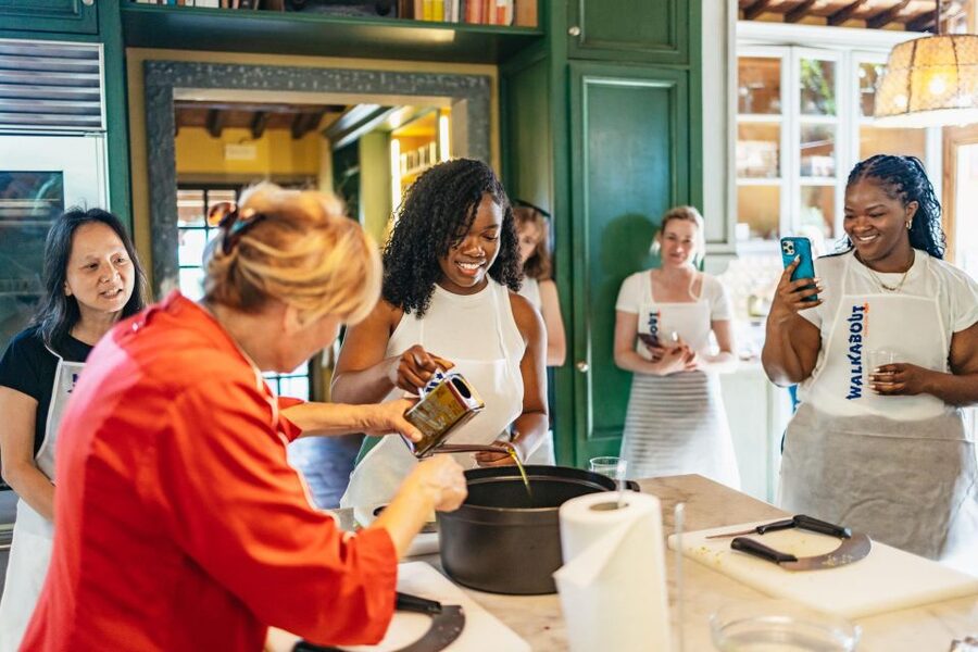 Florence: Cooking Class at a Tuscan Farm & Local Market Tour - Wine break, herbs, and the big final dishes