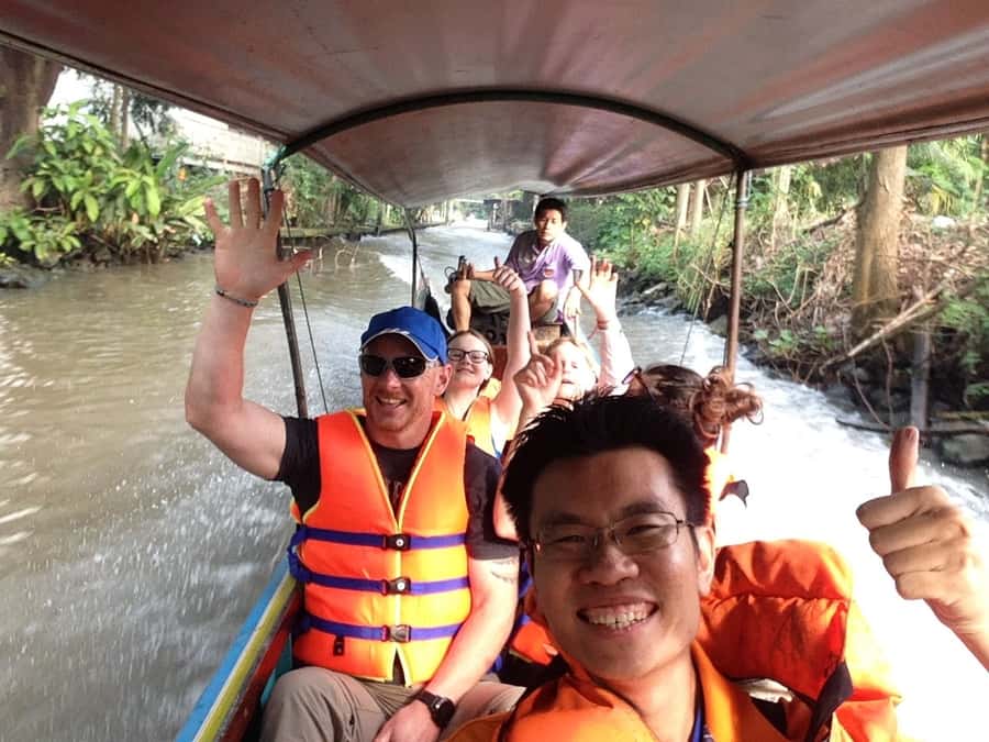 From Bangkok: Floating & Railway Markets Tour & Coconut Farm - Damnoen Saduak Floating Market by longtail boat