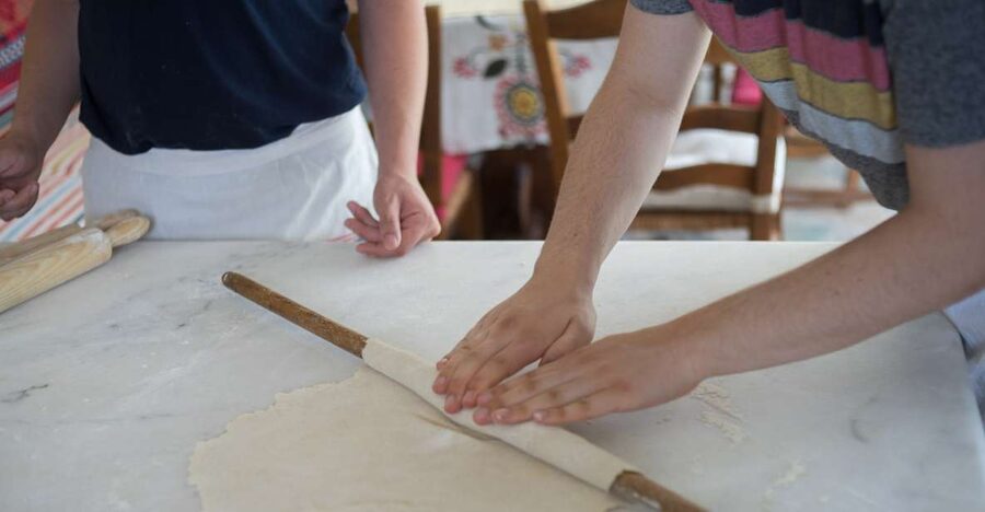 From Mykonos: Mykonian Farm Baking Class with Brunch - Brunch at the Farm: Local Ingredients, Greek Salad, and Wine With Lunch