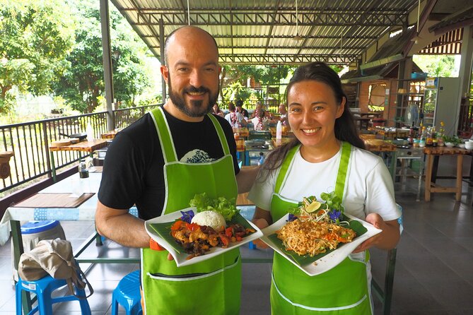 Half-Day Thai Cooking Class at Organic Farm in Chiang Mai - The tasting meal: communal, organized, and very filling