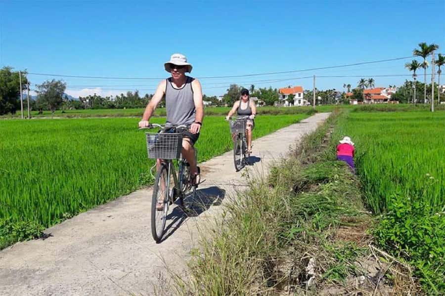 Hoi An: Countryside Bicycle Tour with Farm, Basket Boat Ride - Cam Thanh fishing village and the basket boat setup