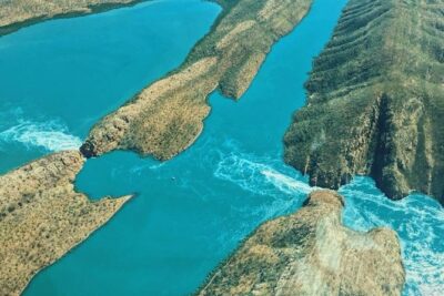 Incredible Islands Tour - Horizontal Falls & Cygnet Bay Pearl Farm - Horizontal Falls from above: the tidal reality check