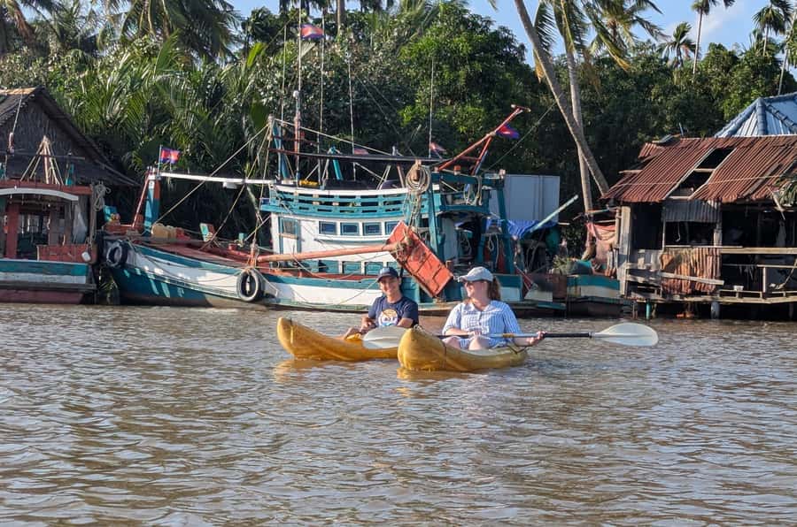 Kampot: Countryside, Pepper Farm and Kayak Tour with Lunch - Kayaking the Kampot River Loop: Narrow Channels, Swim Time, Sunset