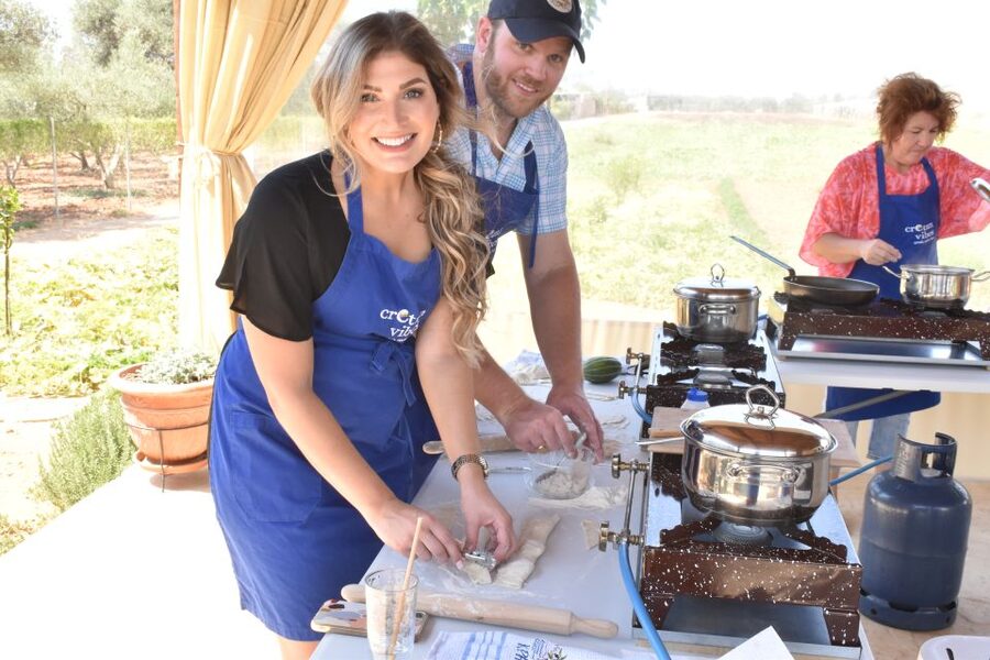 Moires: Cooking Class and Olive Oil Tasting at a Family Farm - The outdoor kitchen setup: comfort, not a performance