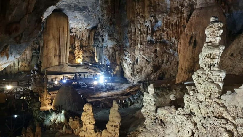 Phong Nha - Paradise Cave & Dark Cave - Duck Farm - Dark Cave at 2:00pm: zipline over Chay River, river walk, then the mud bath