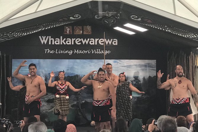 Private, via beaches, Kiwi farm to Rotorua 8 lakes & Geothermal - Entering Whakarewarewa: Living Māori Village, Concert, and Steam