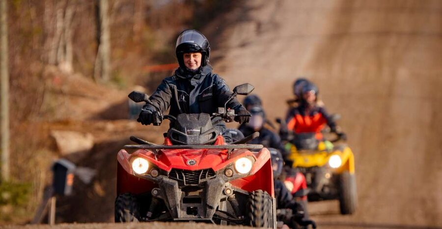 Rovaniemi: Quad Bike Safari, Reindeer & Husky Farm Visit - The ATV ride through Lappish forest: Sun through the trees, real Arctic air