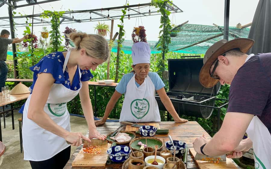 Rural Cycle, Market Tour, Basket Boat & Organic Farm Cooking - Starting at Hoi An Post Office and rolling into rice fields