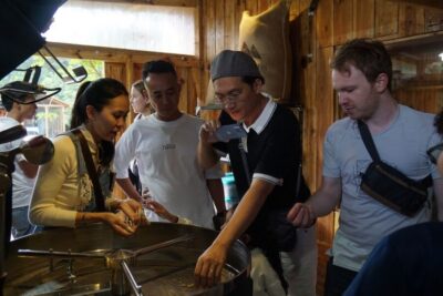 Scented candle workshop at Twin Beans Farm - Da Lat suburb - Herb garden tour: learning scents before you pick your oils