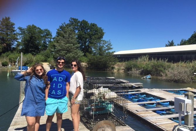 Southold Bay Oyster Farm Tour - The Waterfront Finish: Shucking Lesson and Wine + Oyster Tasting